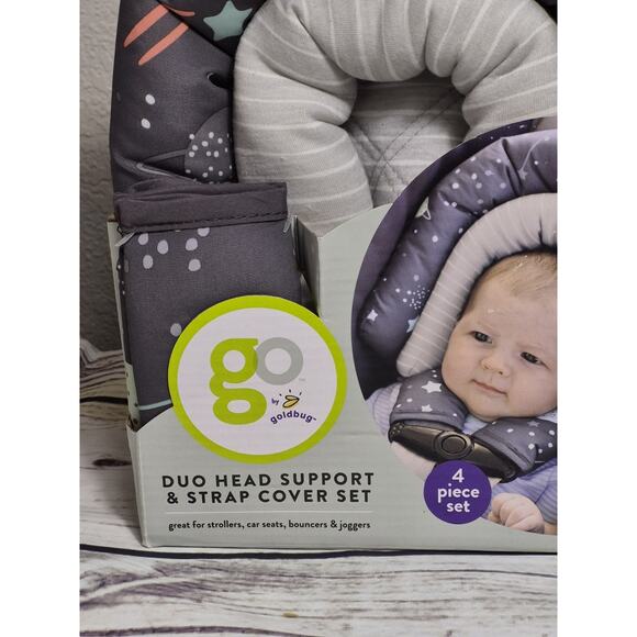 Go by Goldbug Duo Head and Strap Cover Set 4 Piece Support Planets and Stars - Picture 2 of 7